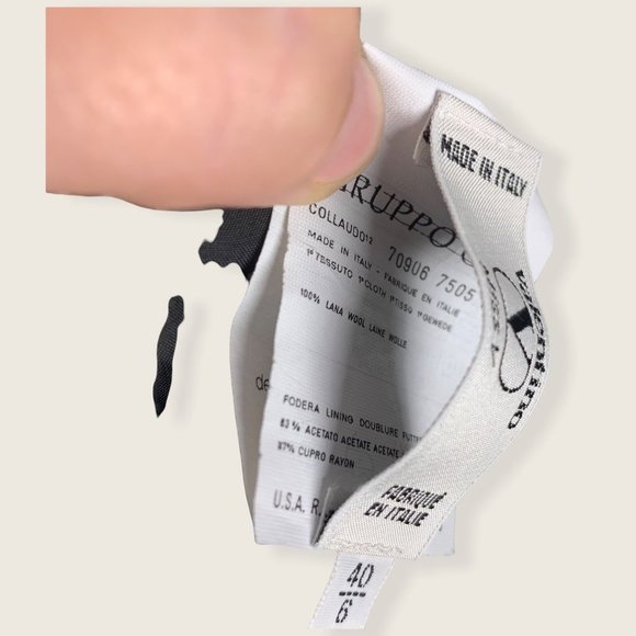 Vintage 90s Valentino Miss V Grey Lana Wool Skirt Size 6 - Picture 9 of 12